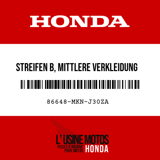 image de 86648-MKN-J30ZA STREIFEN B, MITTLERE VERKLEIDUNG LINKS A TYPE1