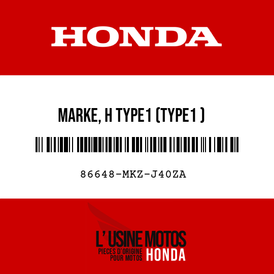 image de 86648-MKZ-J40ZA MARKE, H TYPE1 (TYPE1 )