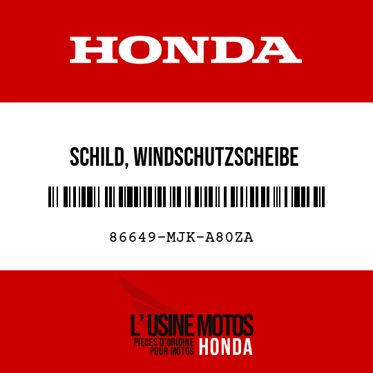 image de 86649-MJK-A80ZA SCHILD, WINDSCHUTZSCHEIBE VERZIERUNG (40 JAHRE) TYPE1