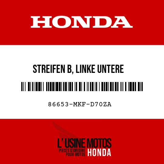 image de 86653-MKF-D70ZA STREIFEN B, LINKE UNTERE VERKLEIDUNG TYPE1