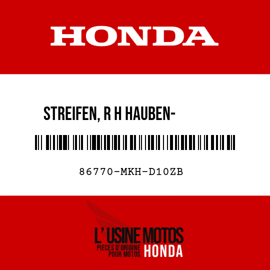 image de 86770-MKH-D10ZB STREIFEN, R H HAUBEN- VERKLEIDUNG TYPE1 (TYPE1 )