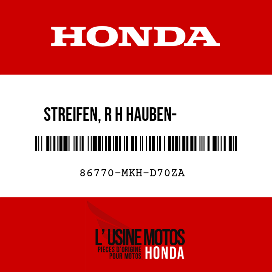 image de 86770-MKH-D70ZA STREIFEN, R H HAUBEN- VERKLEIDUNG TYPE2 (TYPE2 )