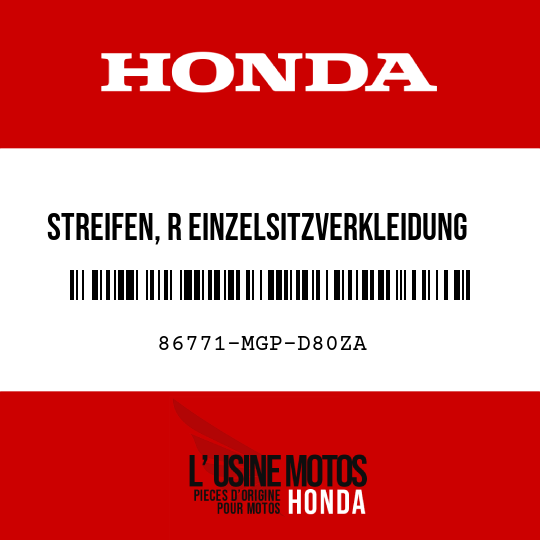 image de 86771-MGP-D80ZA STREIFEN, R EINZELSITZVERKLEIDUNG TYPE1