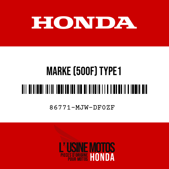 image de 86771-MJW-DF0ZF MARKE (500F) TYPE1