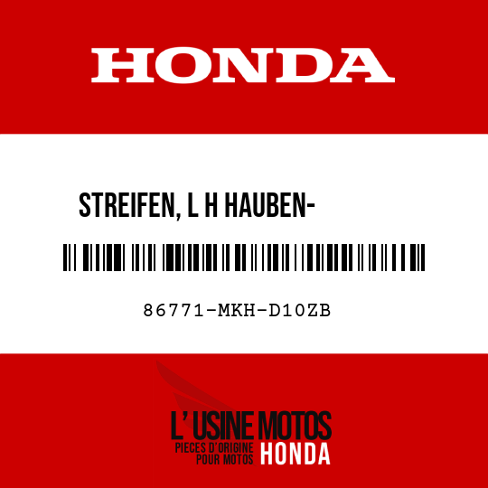 image de 86771-MKH-D10ZB STREIFEN, L H HAUBEN- VERKLEIDUNG TYPE1 (TYPE1 )