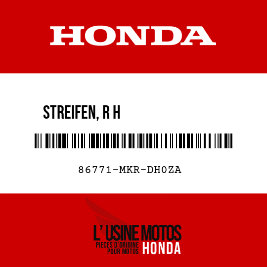 image de 86771-MKR-DH0ZA STREIFEN, R H               SEITENVERKLEIDUNG TYPE1 (TYPE1 )