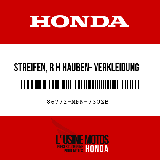 image de 86772-MFN-730ZB STREIFEN, R H HAUBEN- VERKLEIDUNG TYPE1