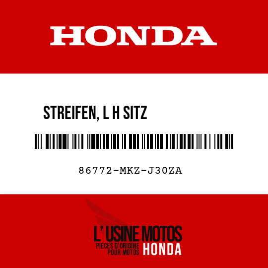 image de 86772-MKZ-J30ZA STREIFEN, L H SITZ VERKLEIDUNG TYPE1 (TYPE1 )