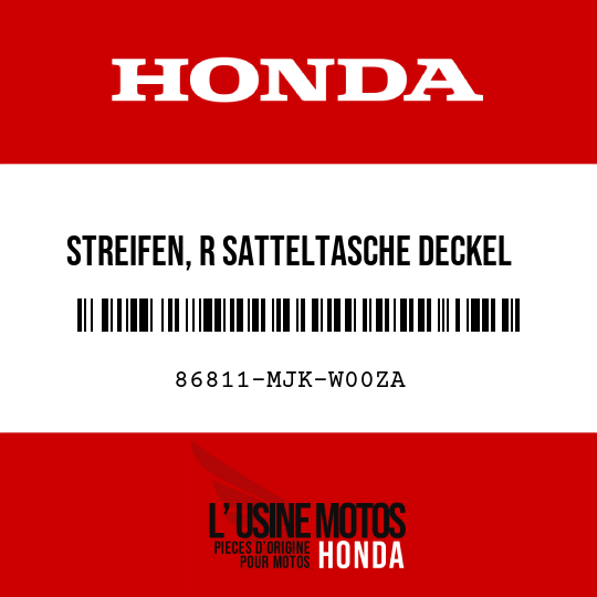 image de 86811-MJK-W00ZA STREIFEN, R SATTELTASCHE DECKEL TYPE1
