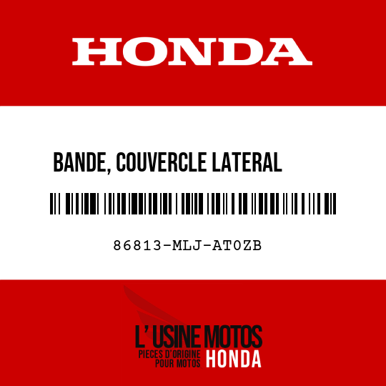 image de 86813-MLJ-AT0ZB BANDE, COUVERCLE LATERAL      COFFRE D TYPE1
