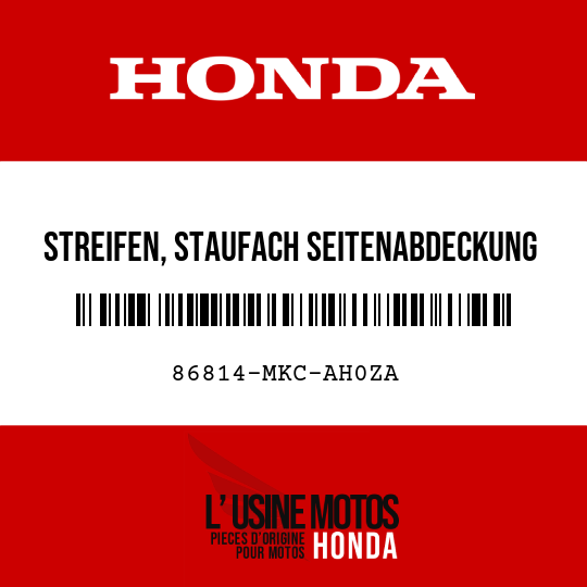 image de 86814-MKC-AH0ZA STREIFEN, STAUFACH SEITENABDECKUNG L TYPE1