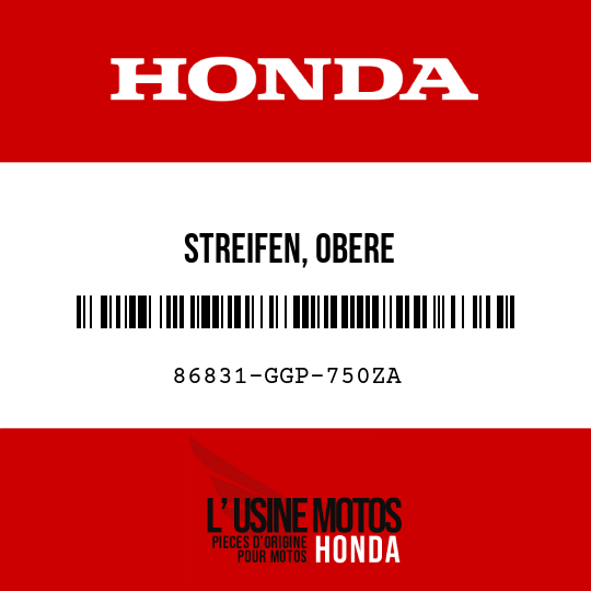image de 86831-GGP-750ZA STREIFEN, OBERE KAROSSERIEVERKLEIDUNG R TYPE1