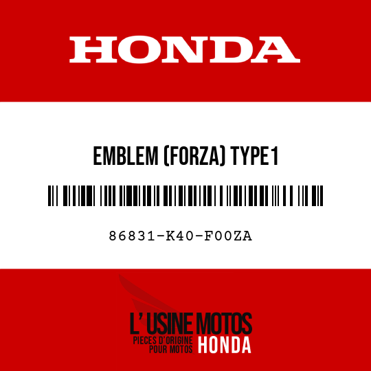 image de 86831-K40-F00ZA EMBLEM (FORZA) TYPE1