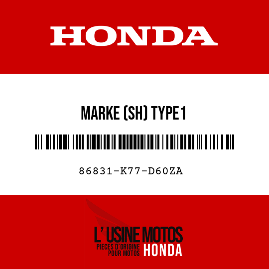 image de 86831-K77-D60ZA MARKE (SH) TYPE1