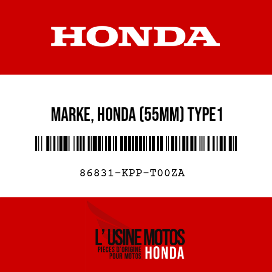 image de 86831-KPP-T00ZA MARKE, HONDA (55MM) TYPE1