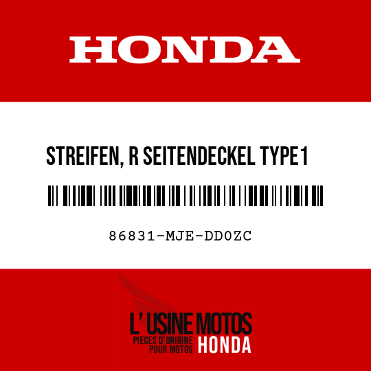 image de 86831-MJE-DD0ZC STREIFEN, R SEITENDECKEL TYPE1 (TYPE1 )