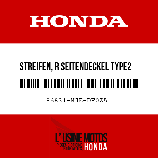 image de 86831-MJE-DF0ZA STREIFEN, R SEITENDECKEL TYPE2 (TYPE2 )
