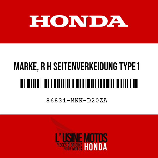 image de 86831-MKK-D20ZA MARKE, R H SEITENVERKEIDUNG TYPE1