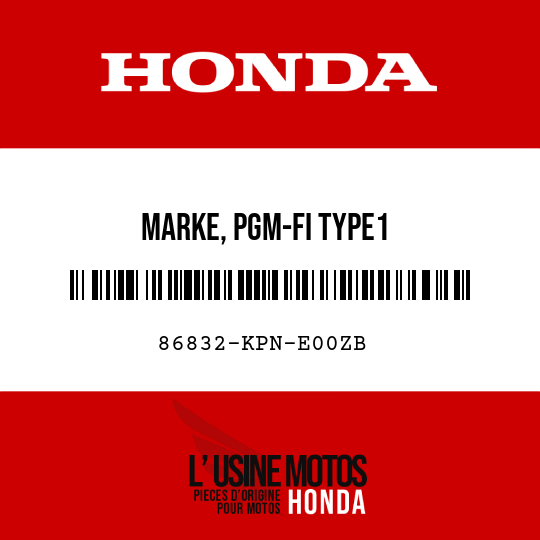 image de 86832-KPN-E00ZB MARKE, PGM-FI TYPE1
