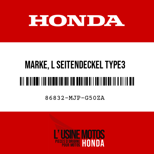 image de 86832-MJP-G50ZA MARKE, L SEITENDECKEL TYPE3