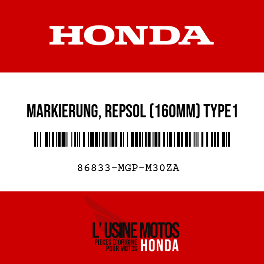 image de 86833-MGP-M30ZA MARKIERUNG, REPSOL (160MM) TYPE1