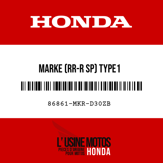 image de 86861-MKR-D30ZB MARKE (RR-R SP) TYPE1