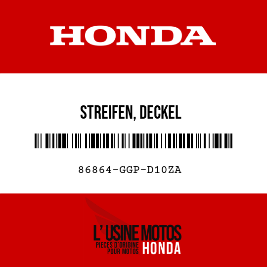 image de 86864-GGP-D10ZA STREIFEN, DECKEL HAUPTROHRVERKLEIDUNG L TYPE1