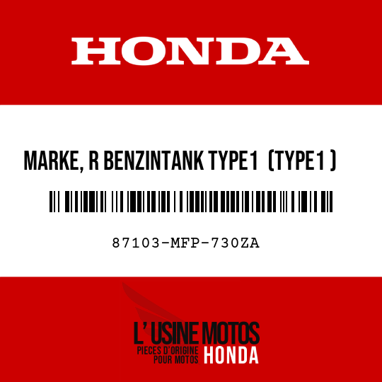 image de 87103-MFP-730ZA MARKE, R BENZINTANK TYPE1  (TYPE1 )
