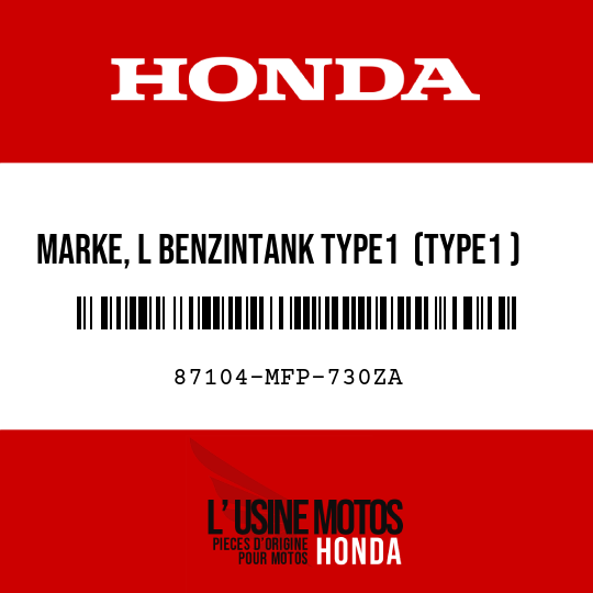 image de 87104-MFP-730ZA MARKE, L BENZINTANK TYPE1  (TYPE1 )