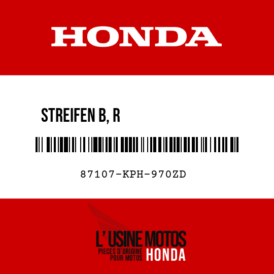 image de 87107-KPH-970ZD STREIFEN B, R                KAROSSERIEVERKLEIDUNG () TYPE4 (TYPE4 )