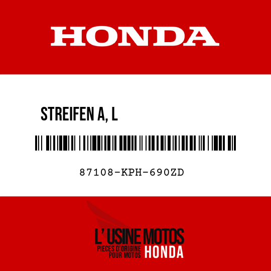 image de 87108-KPH-690ZD STREIFEN A, L                KAROSSERIEABDECKUNG TYPE4  (TYPE4 )
