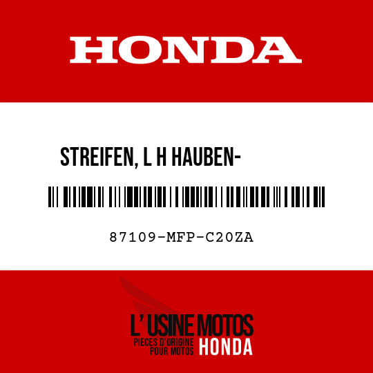 image de 87109-MFP-C20ZA STREIFEN, L H HAUBEN-       VERKLEIDUNG TYPE1 (TYPE1 )