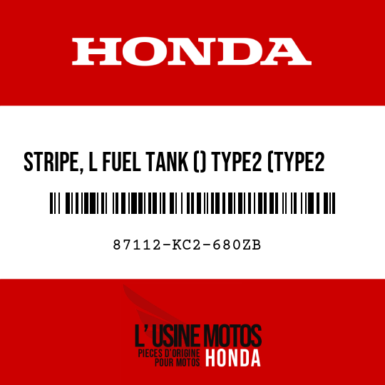 image de 87112-KC2-680ZB STRIPE, L FUEL TANK () TYPE2 (TYPE2 )