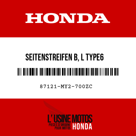image de 87121-MY2-700ZC SEITENSTREIFEN B, L TYPE6