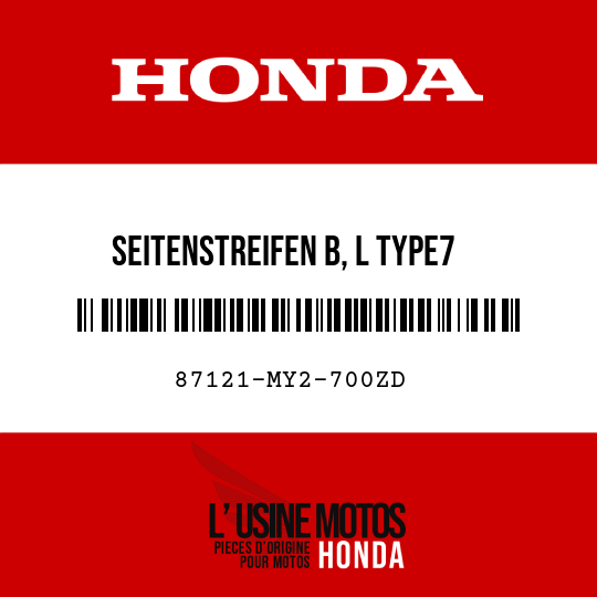 image de 87121-MY2-700ZD SEITENSTREIFEN B, L TYPE7
