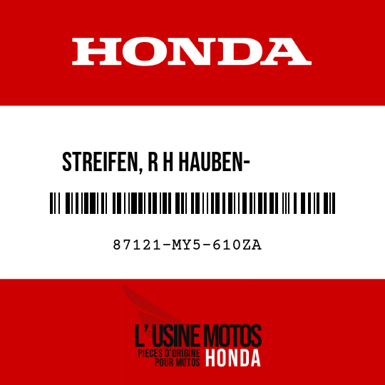 image de 87121-MY5-610ZA STREIFEN, R H HAUBEN-       VERKLEIDUNG () TYPE1 (TYPE1 )