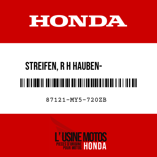image de 87121-MY5-720ZB STREIFEN, R H HAUBEN-       VERKLEIDUNG () TYPE4 (TYPE4 )