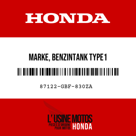 image de 87122-GBF-830ZA MARKE, BENZINTANK TYPE1