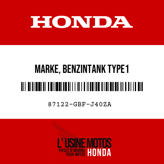 image de 87122-GBF-J40ZA MARKE, BENZINTANK TYPE1