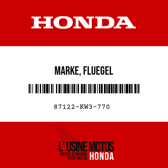 image de 87122-KW3-770 MARKE, FLUEGEL