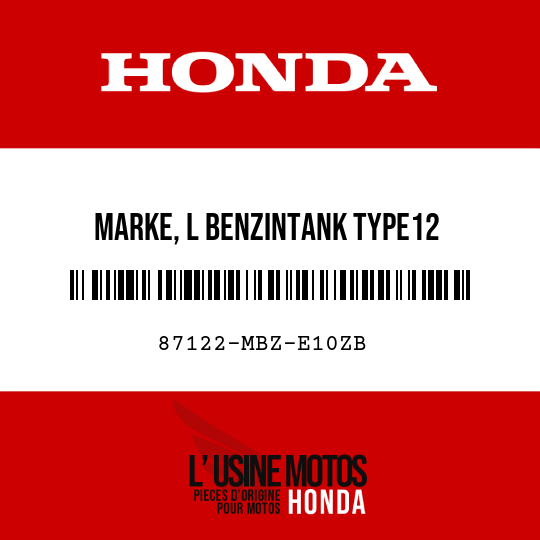 image de 87122-MBZ-E10ZB MARKE, L BENZINTANK TYPE12