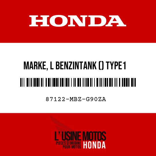 image de 87122-MBZ-G90ZA MARKE, L BENZINTANK () TYPE1