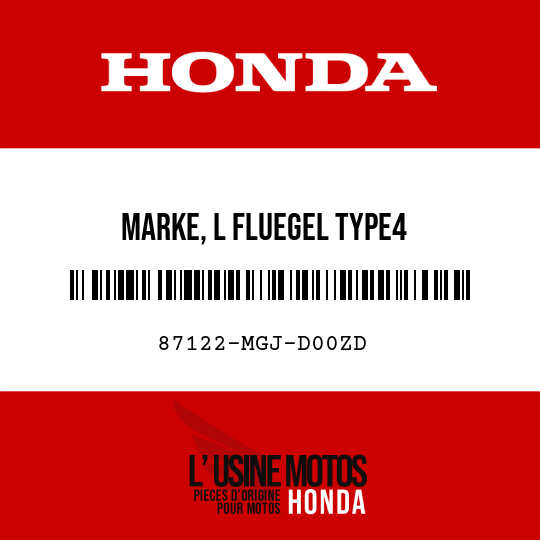 image de 87122-MGJ-D00ZD MARKE, L FLUEGEL TYPE4