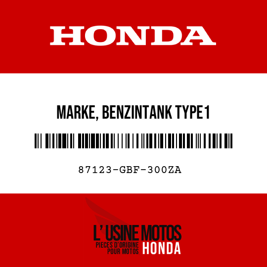 image de 87123-GBF-300ZA MARKE, BENZINTANK TYPE1