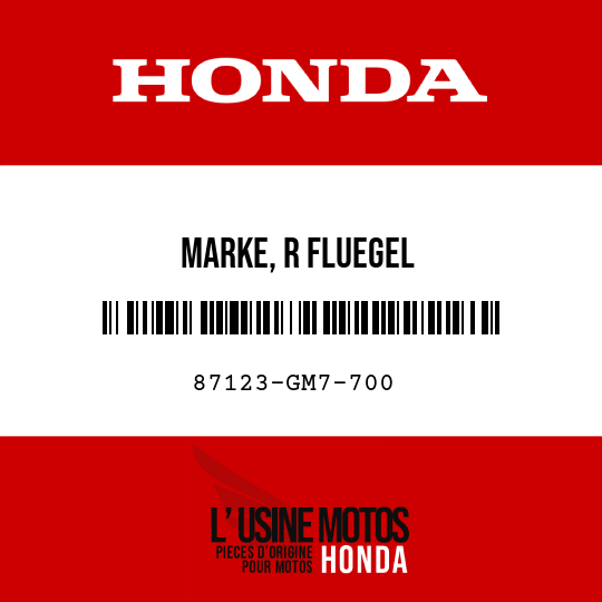image de 87123-GM7-700 MARKE, R FLUEGEL