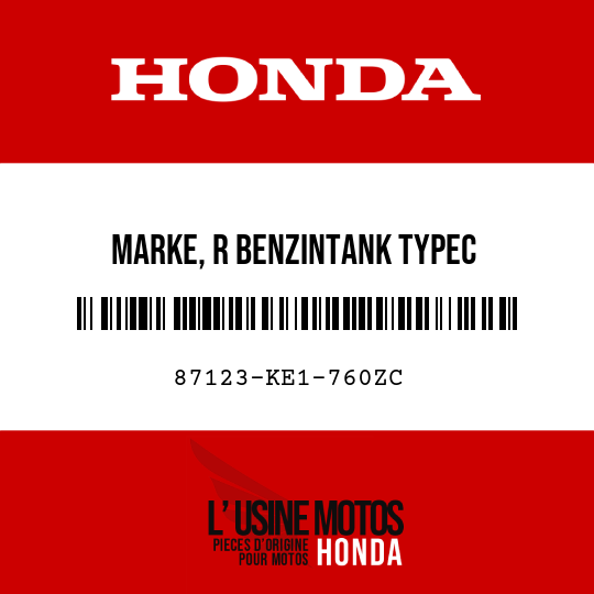 image de 87123-KE1-760ZC MARKE, R BENZINTANK TYPEC 
