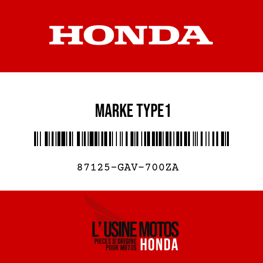 image de 87125-GAV-700ZA MARKE TYPE1