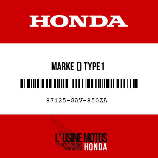 image de 87125-GAV-850ZA MARKE () TYPE1