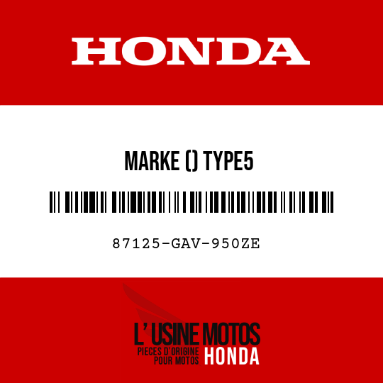 image de 87125-GAV-950ZE MARKE () TYPE5