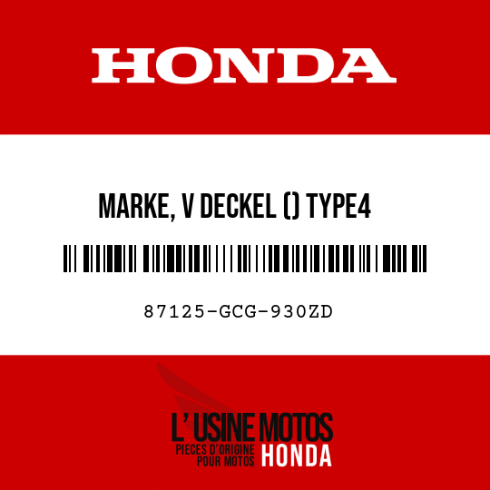 image de 87125-GCG-930ZD MARKE, V DECKEL () TYPE4